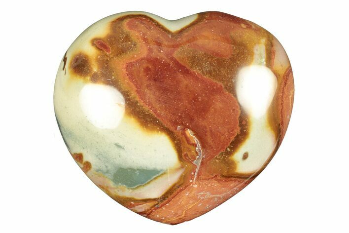 Wide, Polychrome Jasper Heart - Madagascar #278006